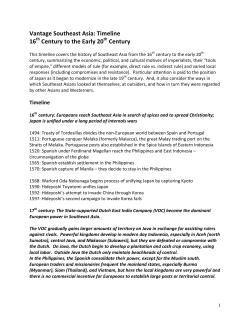 Southeast Asia Timeline - AsiaPacificEd Crossings