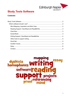 The Study Tools &ndash; Software Guide