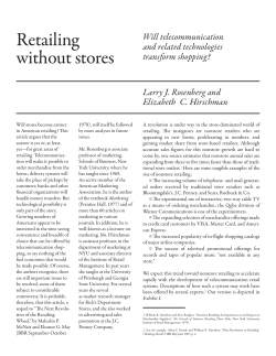 Retailing without stores