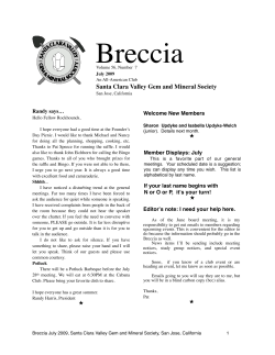 Breccia July to printer - Santa Clara Valley Gem and Mineral Society