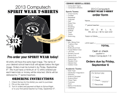 2013 Computech SPIRIT WEAR T-SHIRTS