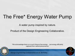 The Free* Energy Water Pump