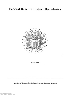 Federal Reserve District Boundaries