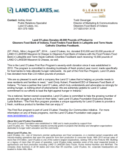 Contact: Ashley Aram Todd Clevenger Public Relations Specialist