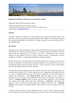 3rd International Workshop on Rock Physics