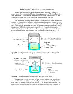 The Influence of Carbon Dioxide on Algae Growth