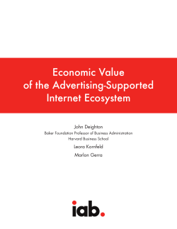 Economic Value of the Advertising-Supported Internet Ecosystem