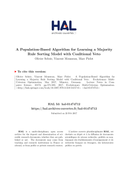 A Population-Based Algorithm for Learning a Majority Rule Sorting