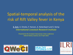 Spatial-temporal analysis of the risk of Rift Valley fever in