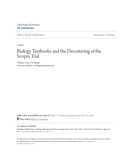 Biology Textbooks and the Decentering of the Scopes Trial