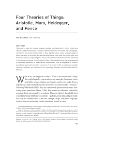 Four Theories of Things