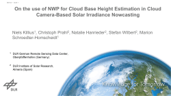 On the use of NWP for Cloud Base Height Estimation in