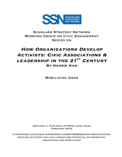 Mobilizing Ideas - Scholars Strategy Network