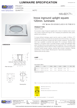pdf Inova square 120mm. Inground (Spec sheet Catalogue
