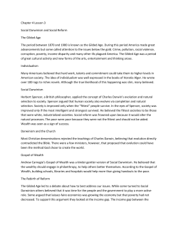 Social Darwinism and Social Reform The Gilded Age