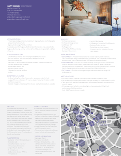Fact Sheet - Hyatt Regency Amsterdam