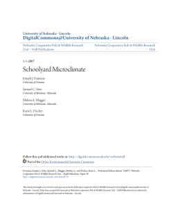 Schoolyard Microclimate - DigitalCommons@University of Nebraska