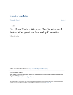 First Use of Nuclear Weapons: The Constitutional