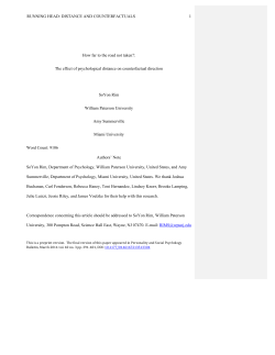 The effect of psychological distance on counte