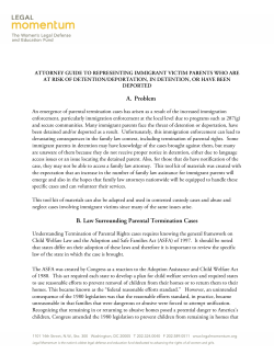 A. Problem B. Law Surrounding Parental Termination Cases