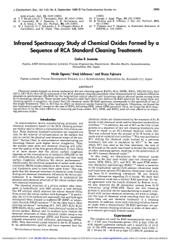 Infrared Spectroscopy Study of Chemical Oxides