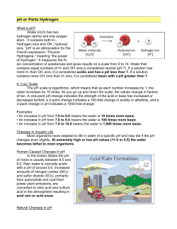 pH or Parts Hydrogen