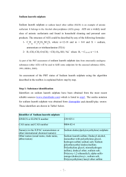 laureth sulphate - REACH-SERV