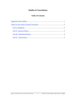 Studies in Nonviolence