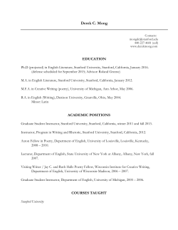 Derek`s CV (Derek Mong &ndash; Website)
