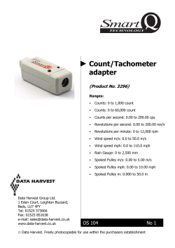 Count/Tachometer adapter