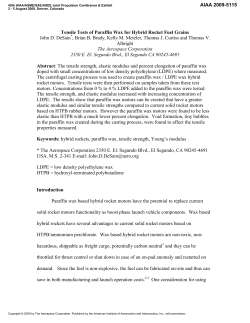 Tensile Tests of Paraffin Wax for Hybrid Rocket Fuel Grains