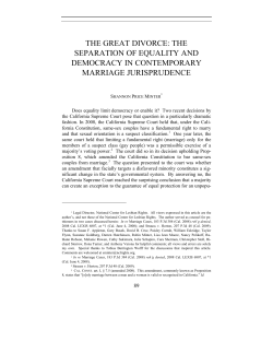 the great divorce: the separation of equality and democracy in
