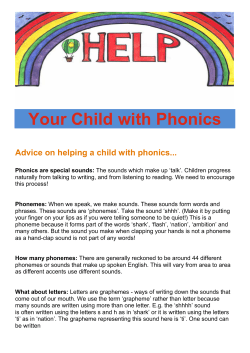 Parents Phonic Information