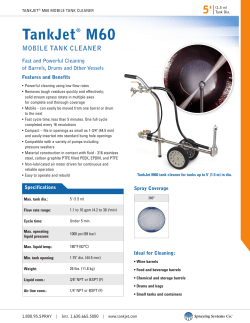 TankJet M60 Tank Cleaning Catalog
