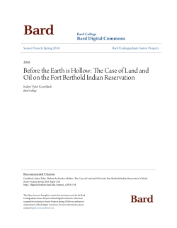 The Case of Land and Oil on the Fort Berthold Indian Reservation