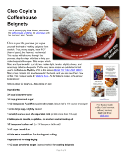 Beignets - CoffeeHouseMystery.com