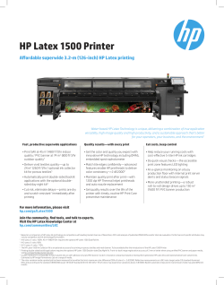 Data Sheet HP Latex 1500 Printer