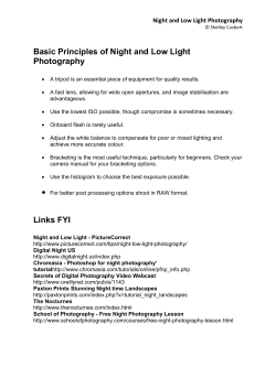 Basic Principles of Night and Low Light Photography