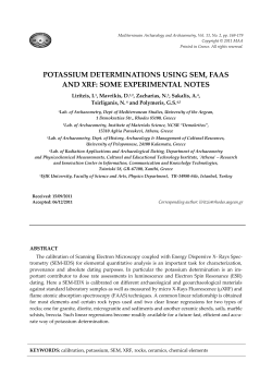 POTASSIUM DETERMINATIONS USING SEM, FAAS AND XRF