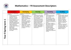 Maths - Spring Term