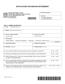 Application for Service Retirement (VRS-5)