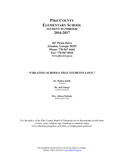 Student Handbook - Pike County Schools