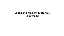 Classifying Solids Based on Bonds