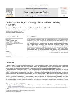 The labor market impact of immigration in Western