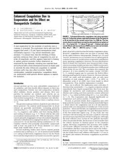 Enhanced Coagulation Due to Evaporation and Its Effect on