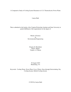A Comparative Study of Cooling System Parameters in U.S.