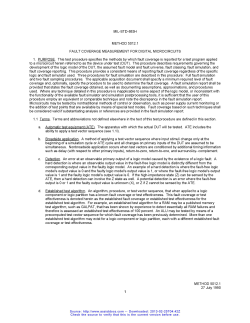 MIL-STD-883H METHOD 5012.1 FAULT COVERAGE