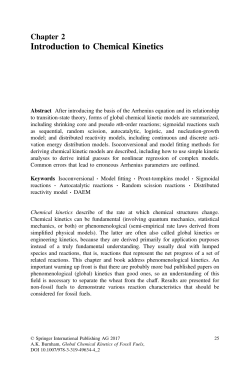 Introduction to Chemical Kinetics