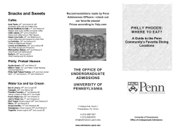 Snacks and Sweets - Penn Admissions