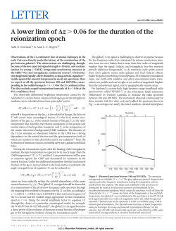 A lower limit of &Delta;z > 0.06 for the duration of the reionization epoch